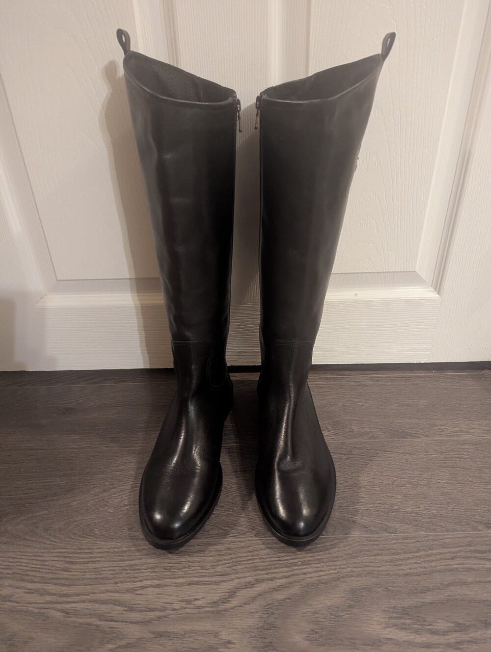 FABIANELLI - Made in Italy Black Leather Knee High Lug Sole Boots Size 40 US 9.5
